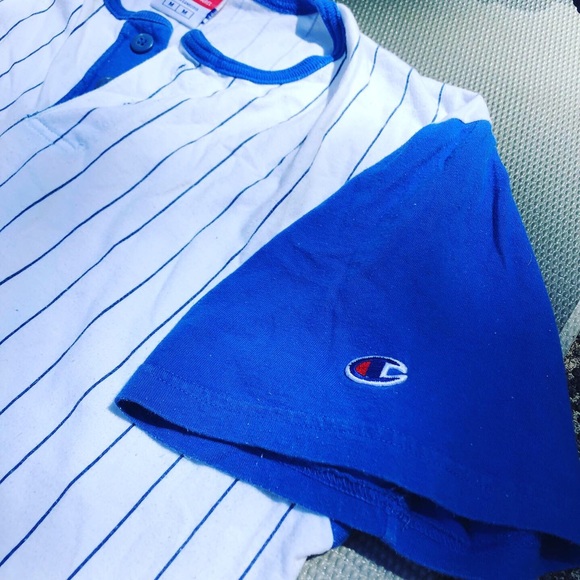 Champion Other - Vintage Champion Pinstripe Button Jersey Medium